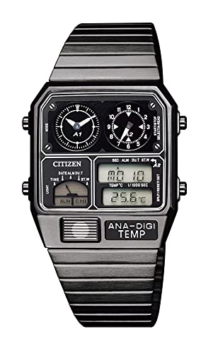 [シチズン]CITIZEN アナデジテンプ ANA-DIGI TEMP 復刻モデル 腕時計 ブラック JG2105-93E